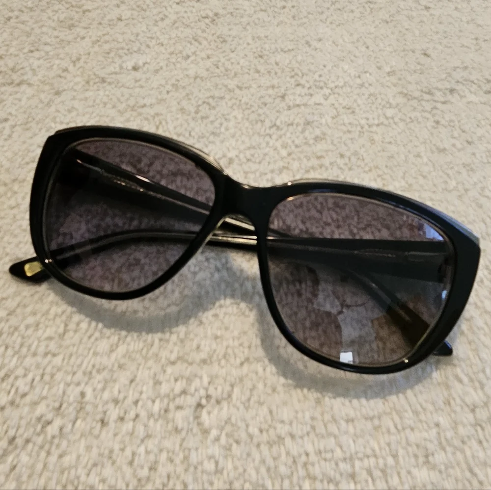 Ted Baker Black Sunglasses Cat Eye Luxury Contemporary Minimalist Summer Resort - Picture 6 of 12